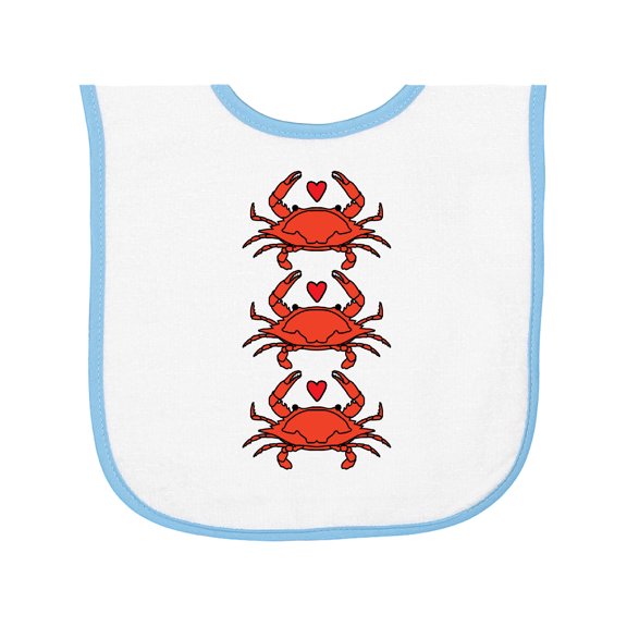 Inktastic Crab Lover Baby Terry Cloth Bib