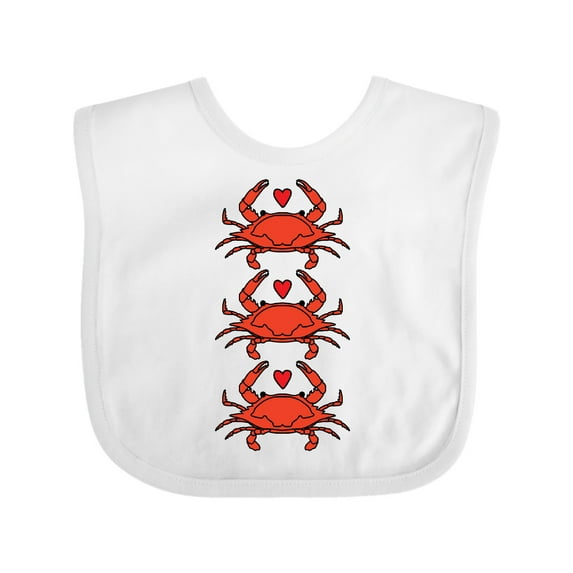 Inktastic Crab Lover Boys or Girls Baby Bib