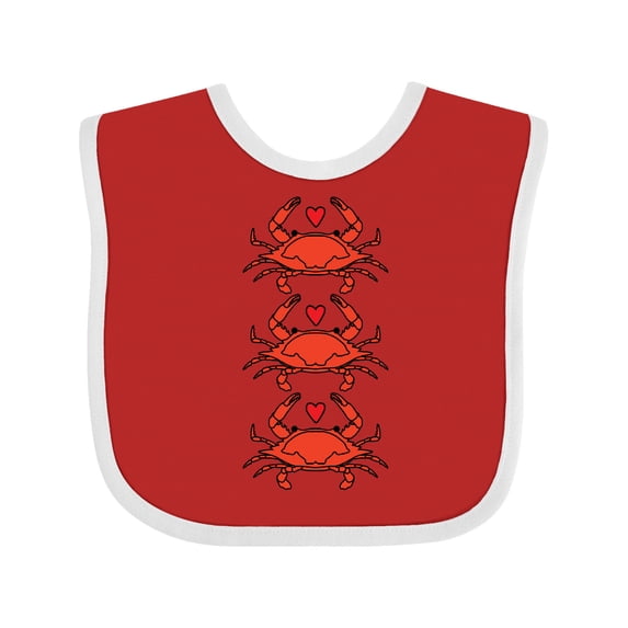 Inktastic Crab Lover Boys or Girls Baby Bib