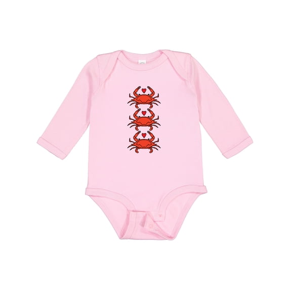 Inktastic Crab Lover Boys or Girls Long Sleeve Baby Bodysuit