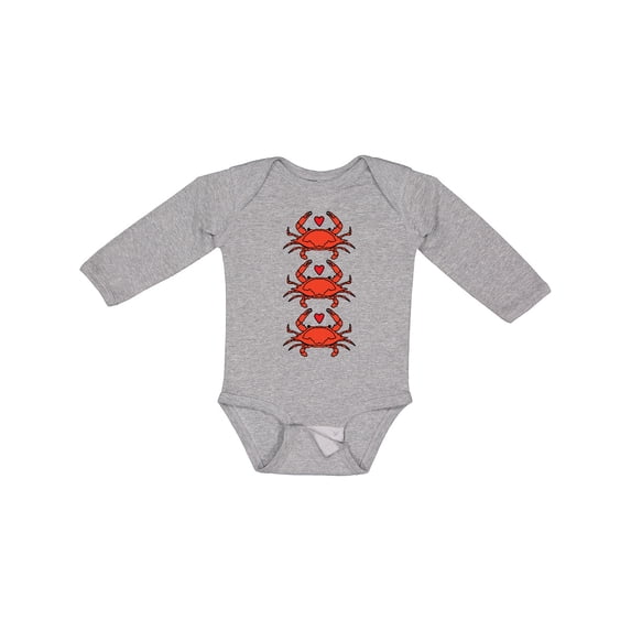 Inktastic Crab Lover Boys or Girls Long Sleeve Baby Bodysuit