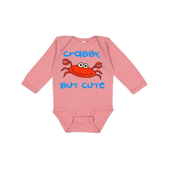 Inktastic Crabby but Cute Boys or Girls Long Sleeve Baby Bodysuit