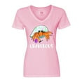 thumbnail image 1 of Inktastic Crabulous Cute Hermit Crab with Purple Nail Polish Women's V-Neck T-Shirt, 1 of 5