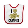 thumbnail image 1 of Inktastic Crappie Fishing I Love Crappies Boys or Girls Baby Bib, 1 of 4