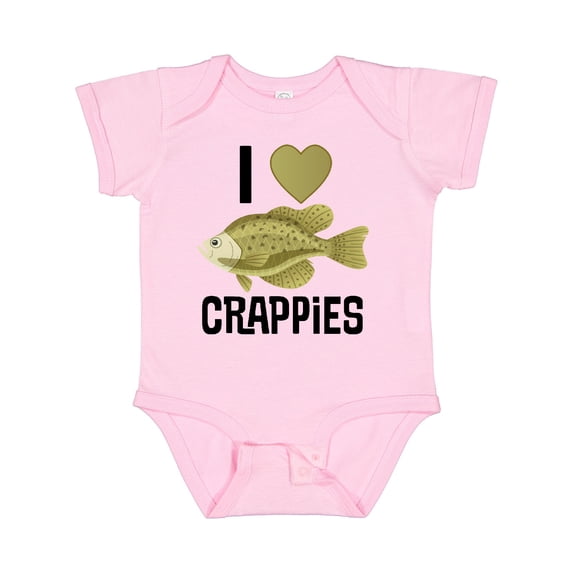 Inktastic Crappie Fishing I Love Crappies Boys or Girls Baby Bodysuit