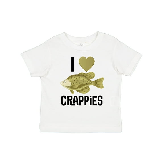 Inktastic Crappie Fishing I Love Crappies Boys or Girls Toddler T-Shirt