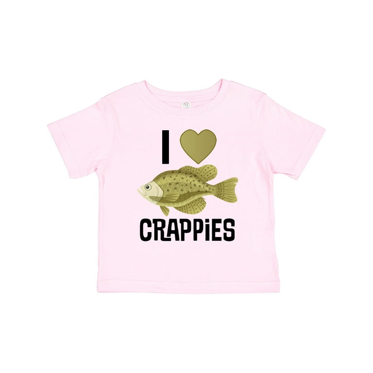Inktastic Crappie Fishing I Love Crappies Boys or Girls Toddler T-Shirt 