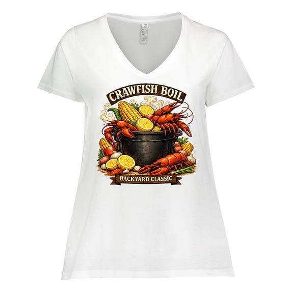 Inktastic Crawfish Boil Women's Plus Size V-Neck T-Shirt