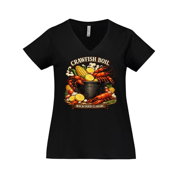 Inktastic Crawfish Boil Women's Plus Size V-Neck T-Shirt