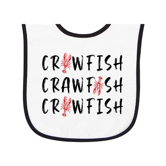 Inktastic Crawfish Crawfish Crawfish Baby Terry Cloth Bib
