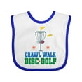 thumbnail image 1 of Inktastic Crawl Walk Disc Golf Boys or Girls Baby Bib, 1 of 4