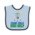 thumbnail image 1 of Inktastic Crawl Walk Disc Golf Boys or Girls Baby Bib, 1 of 4