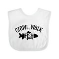 thumbnail image 1 of Inktastic Crawl, Walk Fish Boys or Girls Baby Bib, 1 of 4