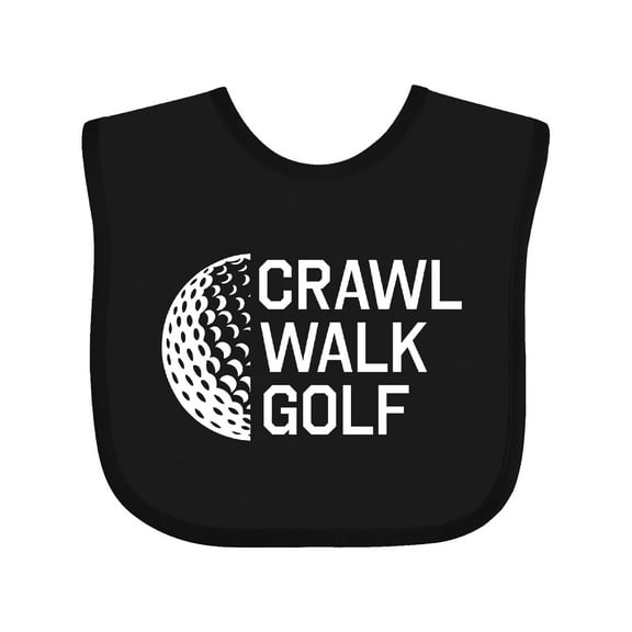 Inktastic Crawl Walk Golf Boys or Girls Baby Bib