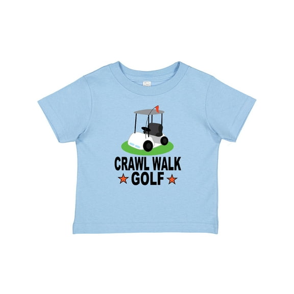 Inktastic Crawl Walk Golf Future Golfer Boys or Girls Baby T-Shirt
