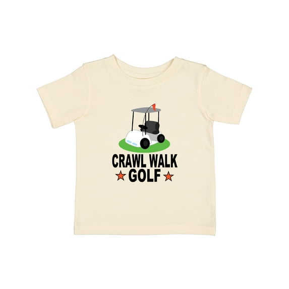 Inktastic Crawl Walk Golf Future Golfer Boys or Girls Baby T-Shirt