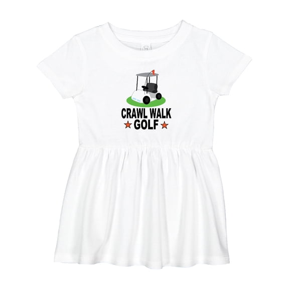 Inktastic Crawl Walk Golf Future Golfer Girls Baby Dress
