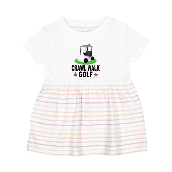 Inktastic Crawl Walk Golf Future Golfer Girls Baby Dress