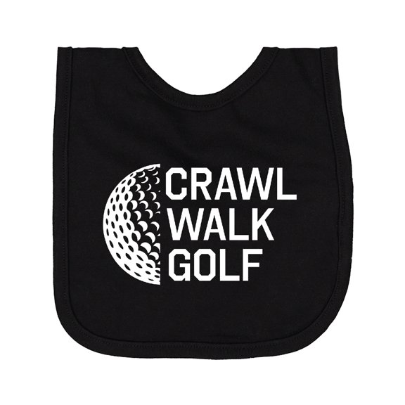 Inktastic Crawl Walk Golf Newborn Bib