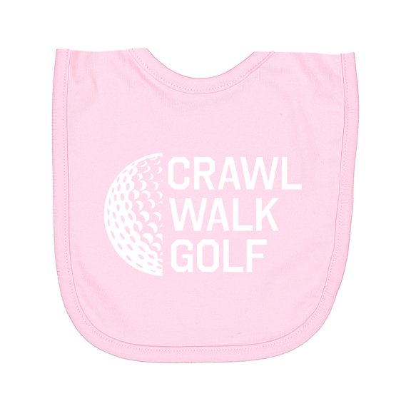 Inktastic Crawl Walk Golf Newborn Bib