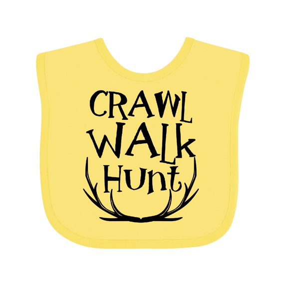 Inktastic Crawl, Walk, Hunt Boys or Girls Baby Bib