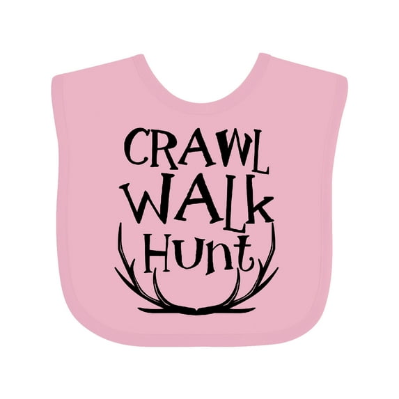 Inktastic Crawl, Walk, Hunt Boys or Girls Baby Bib