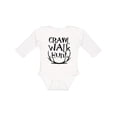 thumbnail image 1 of Inktastic Crawl, Walk, Hunt Boys or Girls Long Sleeve Baby Bodysuit, 1 of 5