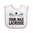 thumbnail image 1 of Inktastic Crawl Walk Lacrosse Boys or Girls Baby Bib, 1 of 4