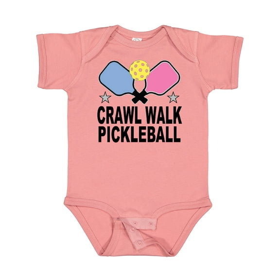 Inktastic Crawl Walk Pickleball Boys or Girls Baby Bodysuit