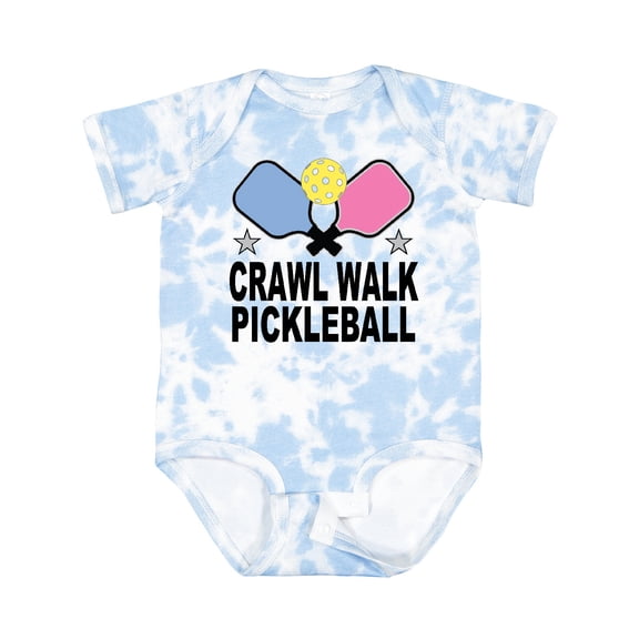 Inktastic Crawl Walk Pickleball Boys or Girls Baby Bodysuit