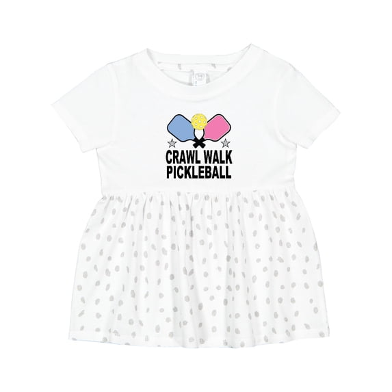 Inktastic Crawl Walk Pickleball Girls Baby Dress