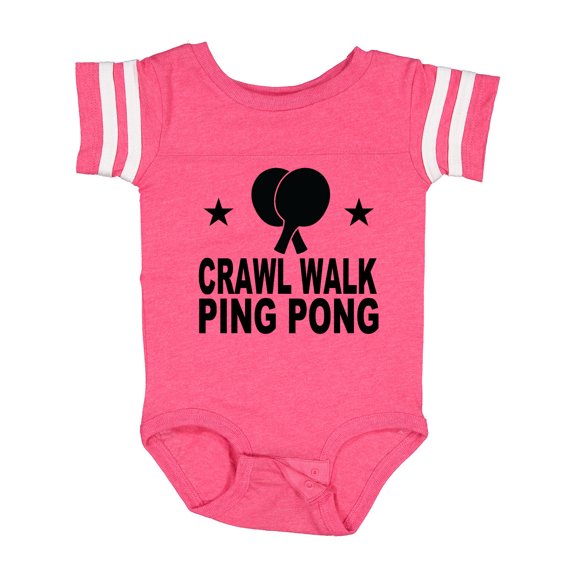 Inktastic Crawl Walk Ping Pong Boys or Girls Baby Bodysuit