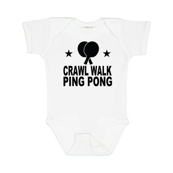 Inktastic Crawl Walk Ping Pong Boys or Girls Baby Bodysuit