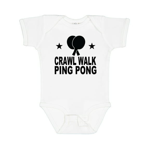 Inktastic Crawl Walk Ping Pong Boys or Girls Baby Bodysuit
