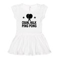 thumbnail image 1 of Inktastic Crawl Walk Ping Pong Girls Baby Dress, 1 of 5
