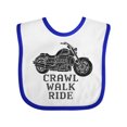 thumbnail image 1 of Inktastic Crawl Walk Ride Motorcycle Boys or Girls Baby Bib, 1 of 4