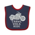 thumbnail image 1 of Inktastic Crawl Walk Ride Motorcycle Boys or Girls Baby Bib, 1 of 4