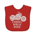 thumbnail image 1 of Inktastic Crawl Walk Ride Motorcycle Boys or Girls Baby Bib, 1 of 4