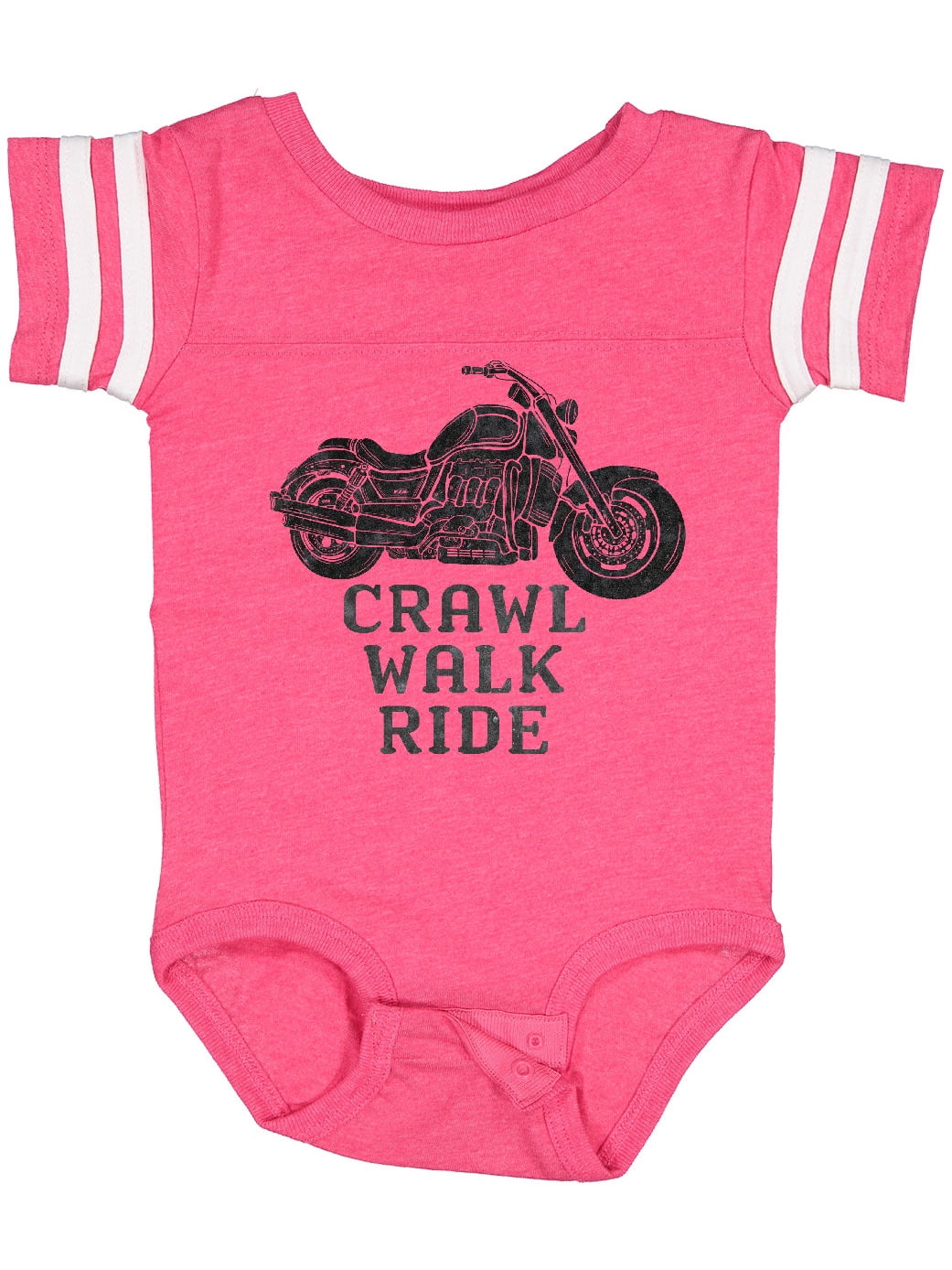 Inktastic Crawl Walk Ride Motorcycle Boys or Girls Baby Bodysuit