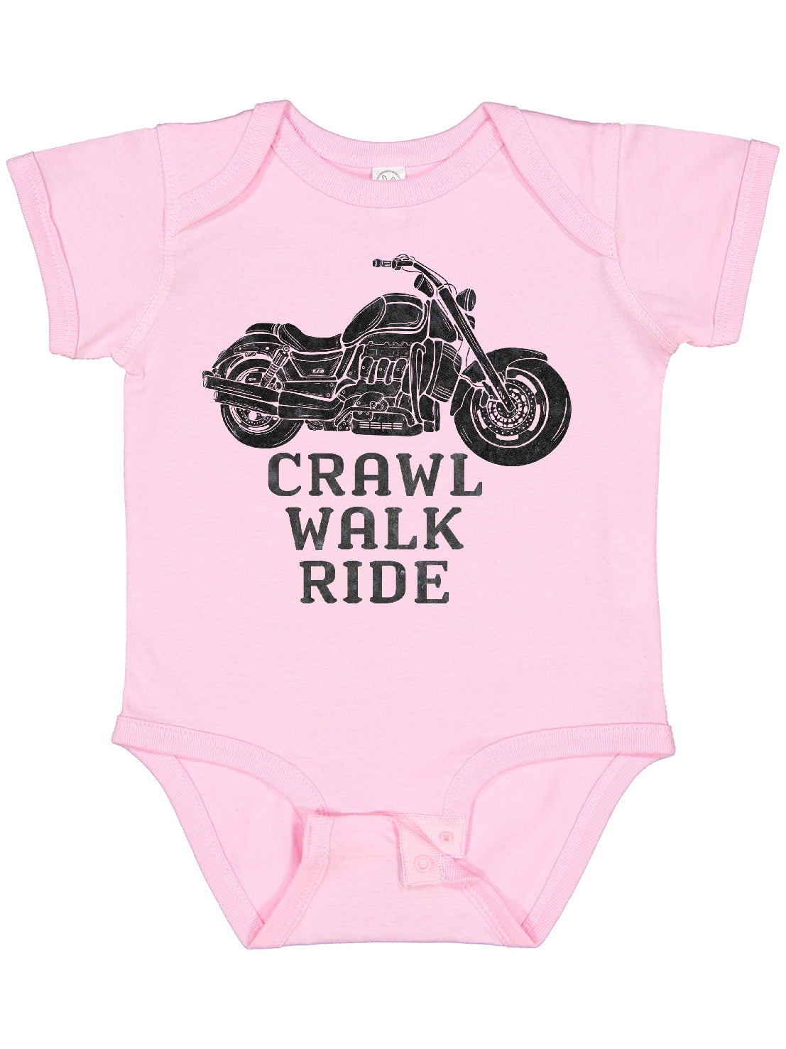 Inktastic Crawl Walk Ride Motorcycle Boys or Girls Baby Bodysuit