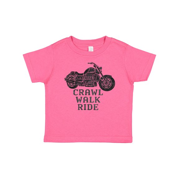 Inktastic Crawl Walk Ride Motorcycle Boys or Girls Baby T-Shirt