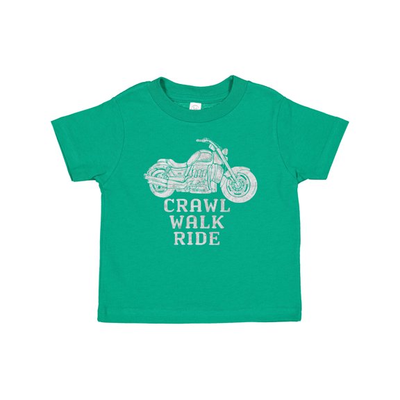 Inktastic Crawl Walk Ride Motorcycle Boys or Girls Baby T-Shirt