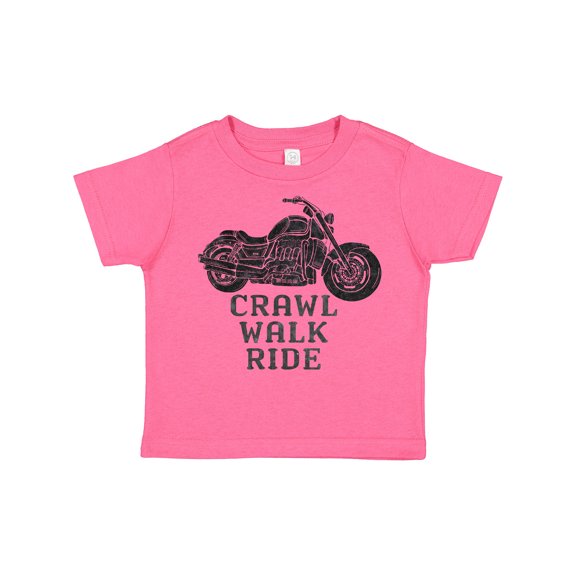 Inktastic Crawl Walk Ride Motorcycle Boys or Girls Toddler T-Shirt