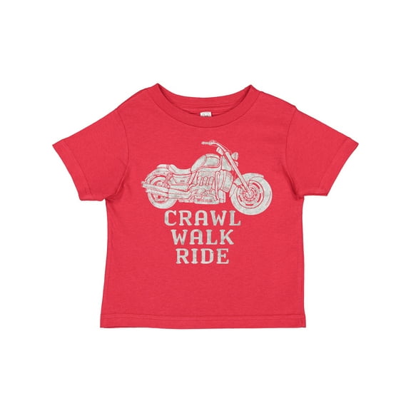 Inktastic Crawl Walk Ride Motorcycle Boys or Girls Toddler T-Shirt