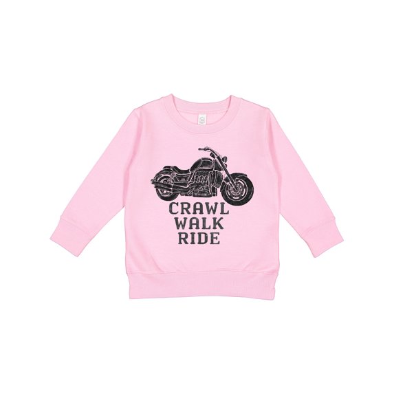 Inktastic Crawl Walk Ride Motorcycle Toddler Sweatshirt