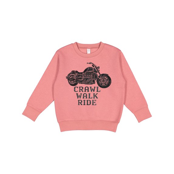 Inktastic Crawl Walk Ride Motorcycle Toddler Sweatshirt