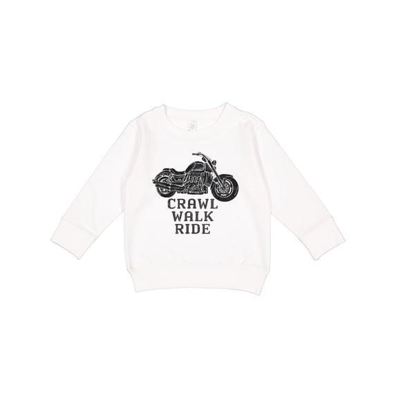 Inktastic Crawl Walk Ride Motorcycle Toddler Sweatshirt
