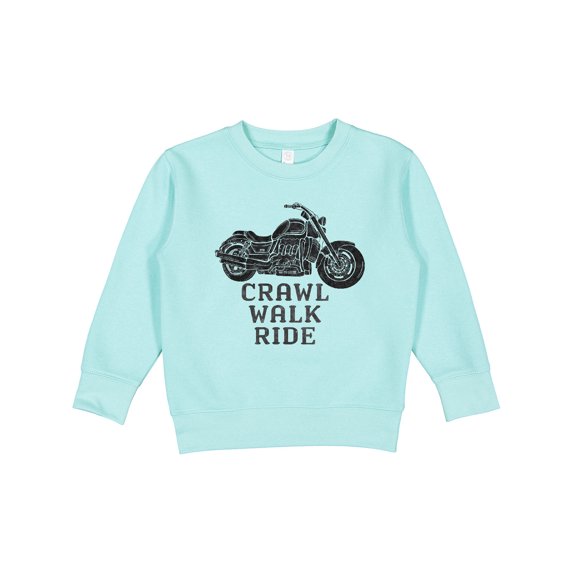 Inktastic Crawl Walk Ride Motorcycle Toddler Sweatshirt