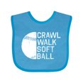 thumbnail image 1 of Inktastic Crawl Walk Softball Boys or Girls Baby Bib, 1 of 4
