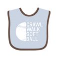 thumbnail image 1 of Inktastic Crawl Walk Softball Boys or Girls Baby Bib, 1 of 4
